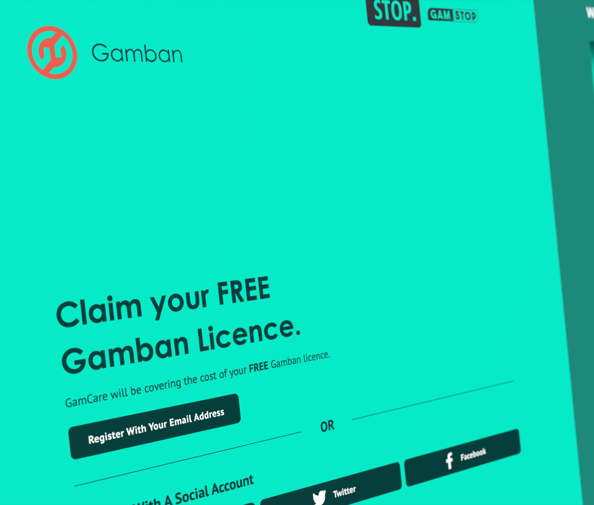 A bespoke Gamban partner landing page